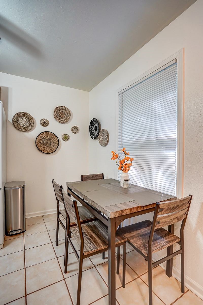 Dining area with seating for four.