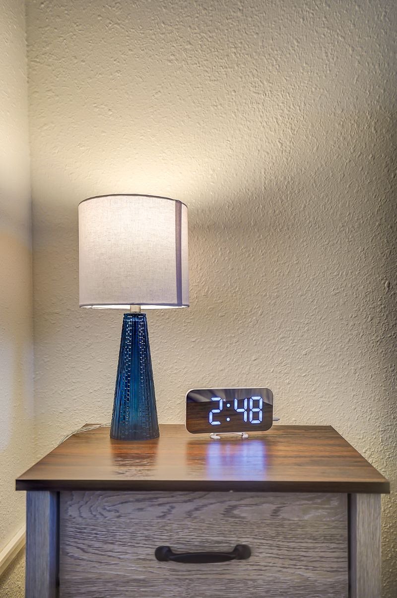 Two nightstands in each bedroom.