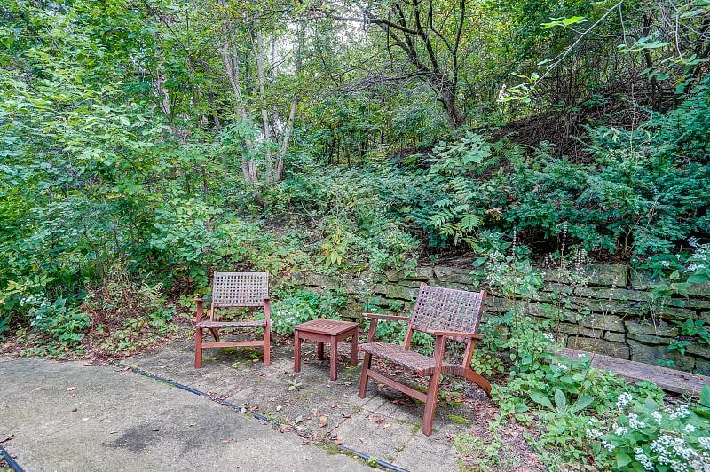 Small patio in the back of the house