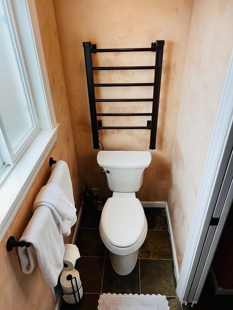 European heated towel warmer that can also dry your hand washables over night
