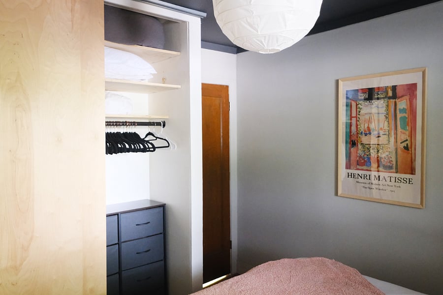 Primary - right interior of closet, left side has the same amount of space