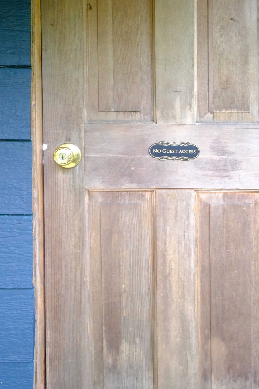 Shed, no guest access
