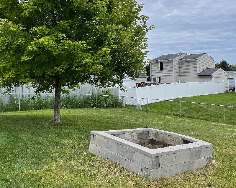 Wire-Fenced Backyard