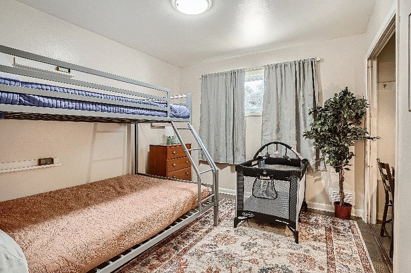 Bedroom 3: Bunk bed with full on bottom and twin on top.  Dreamy medium-firmness mattresses. 