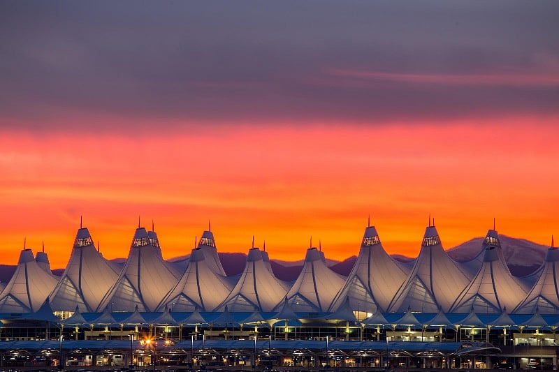 24 miles/30 minutes from Denver International Airport 
(photo credit flydenver.com)