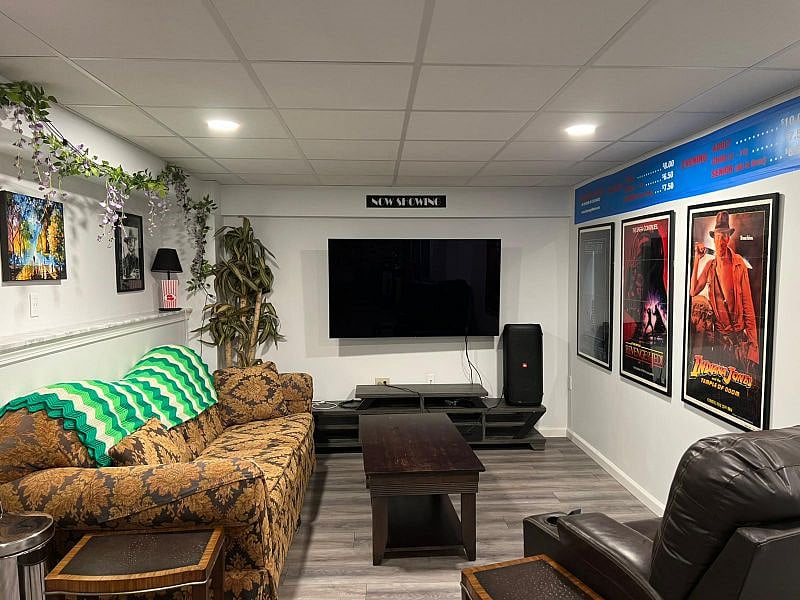 Movie Room area connected to the basement bonus room