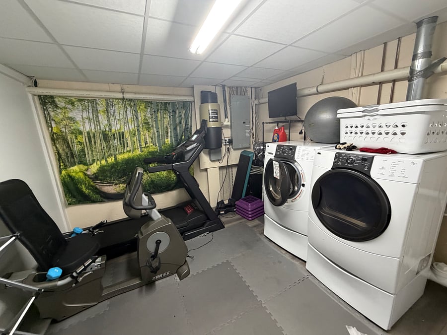 Laundry and exercise room