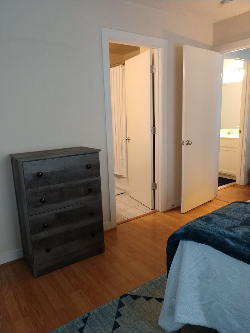 master bedroom into full bath