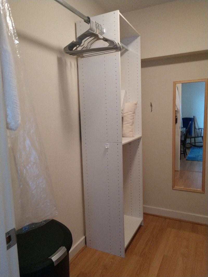 walk-in closet in master bedroom