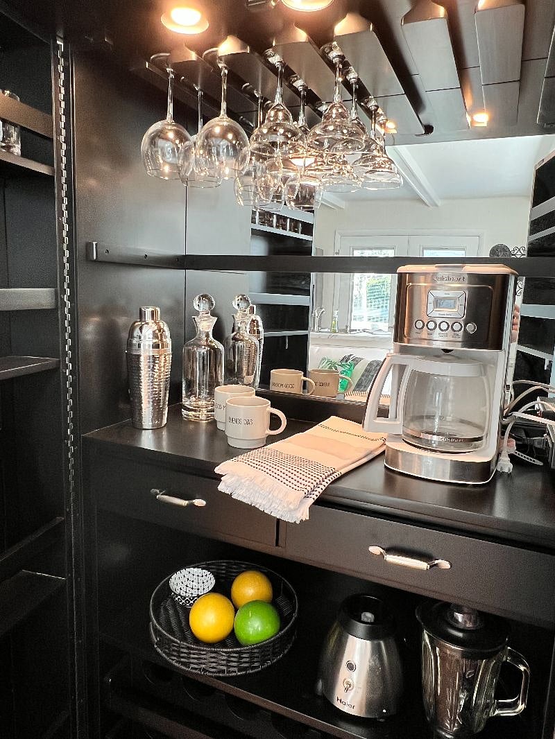"Barmoire" for coffee, cocktails and entertaining
