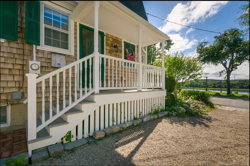 Front door and steps