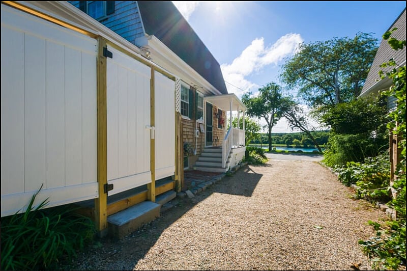 Driveway and outdoor shower