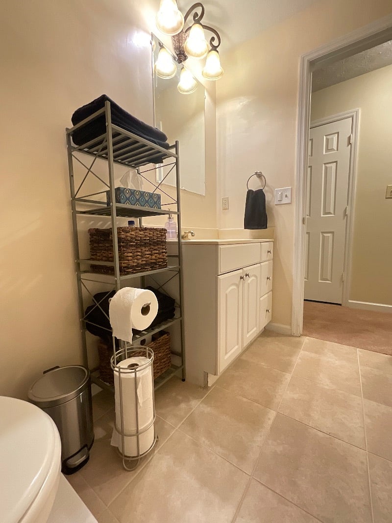 Bathroom exhaust fan with automatic moisture sensor and timer.