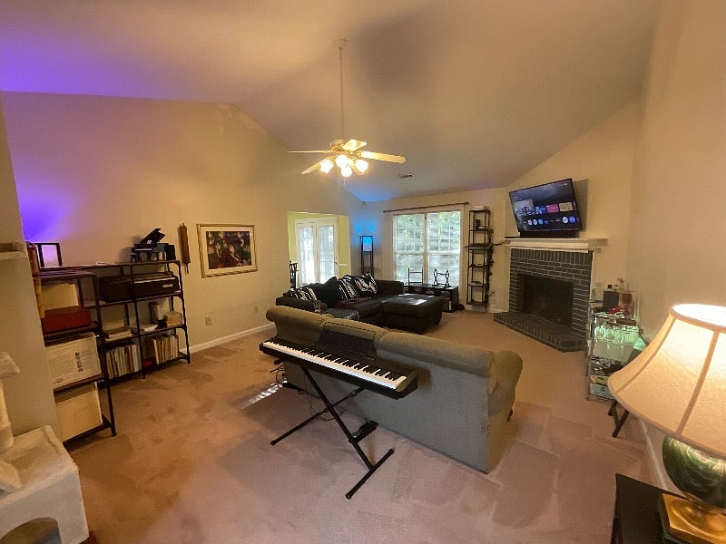 Living room view from hallway.