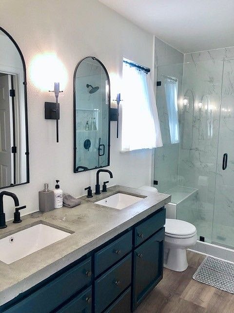 Master bathroom (shower and double sinks)