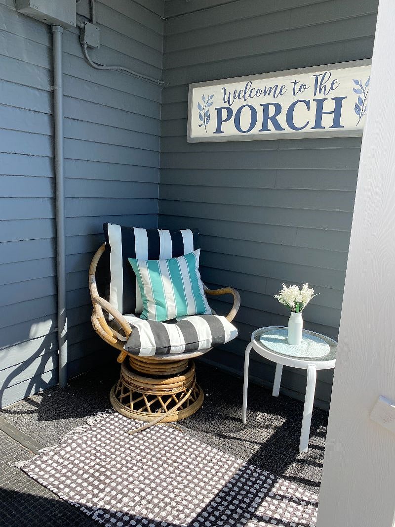 Welcome to the Rucker House! Entrance to unit, designated parking