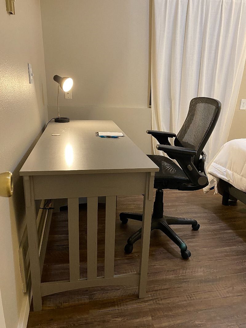 Desk/Chair for telecommuters in bedroom 2. printer available