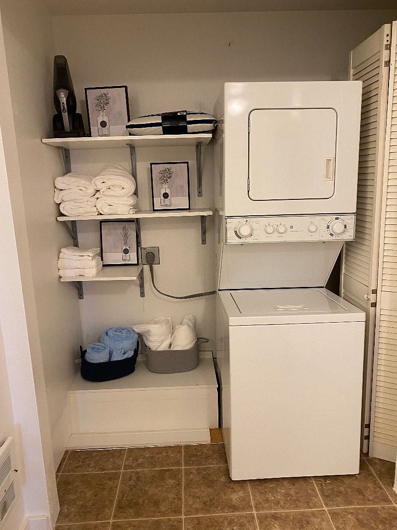 In unit Laundry washer, dryer. Full size also available in building.