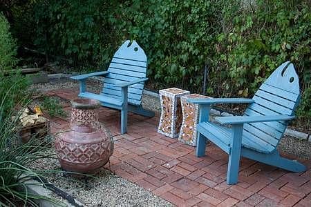 Outside seating with Chimenea