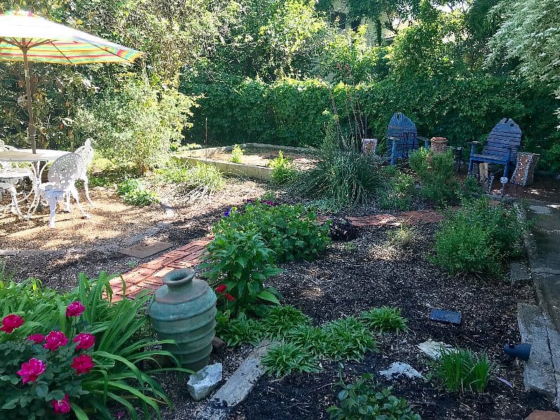 Gardens next to cottage