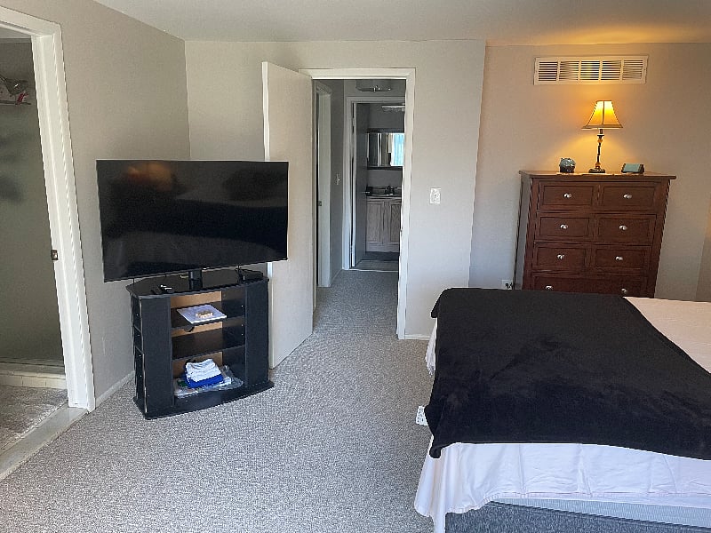 50 inch TV in Master Bedroom