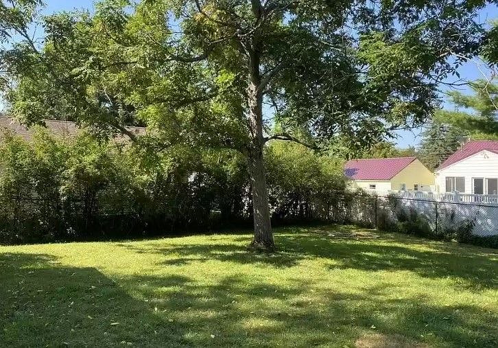 Fenced in back yard