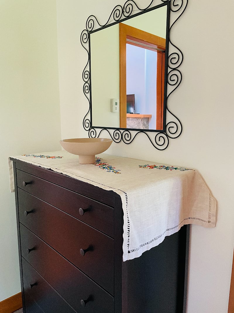 Chest of drawers and armoire.