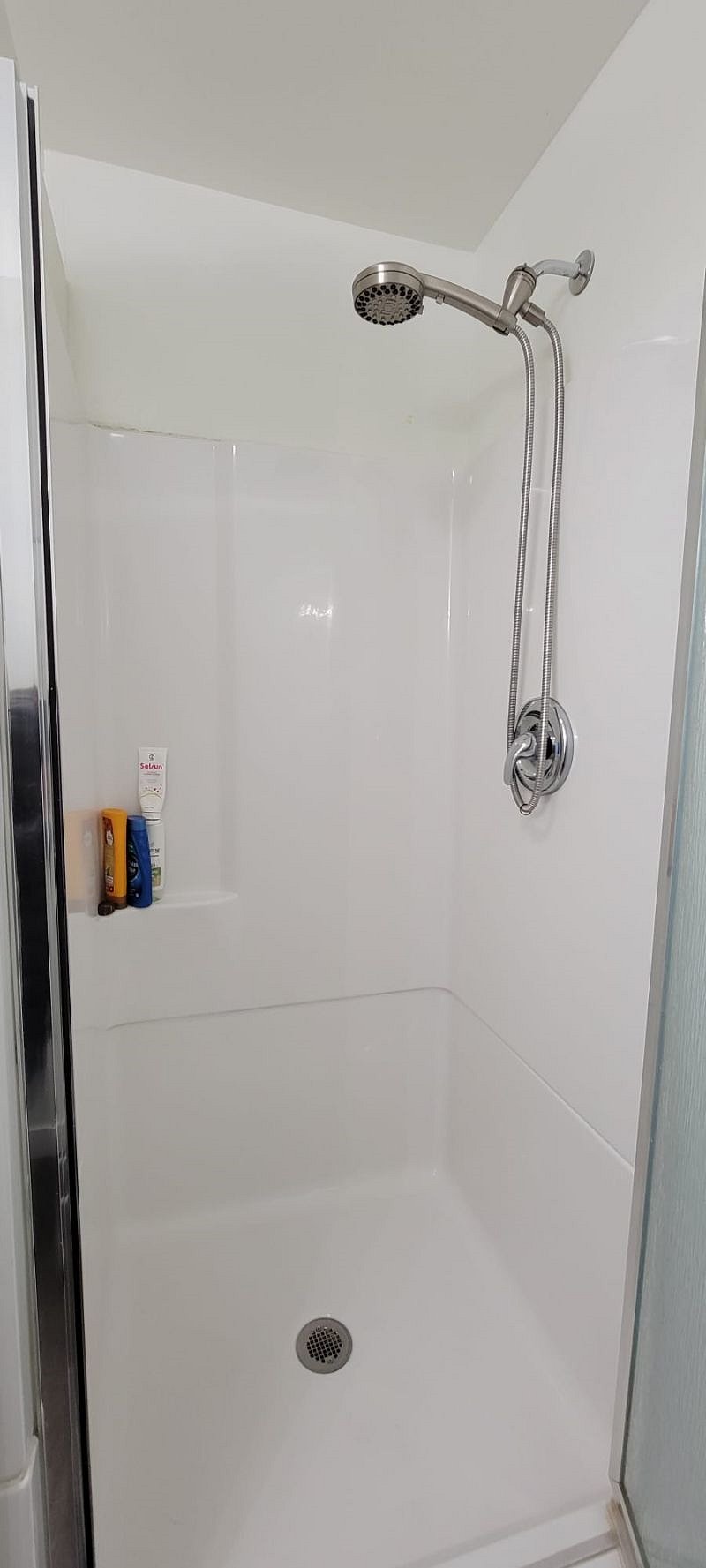 Shower for lower floor bathroom
