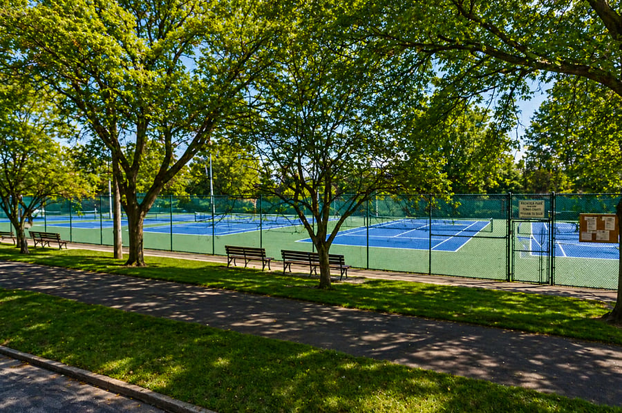 Nearby Frontier Park with tennis courts