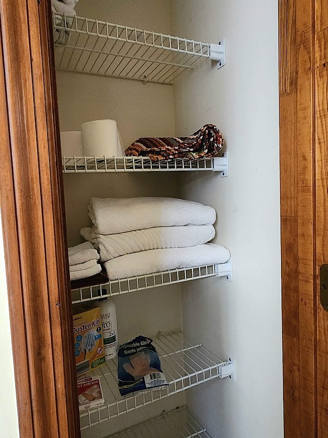 Bathroom closet.