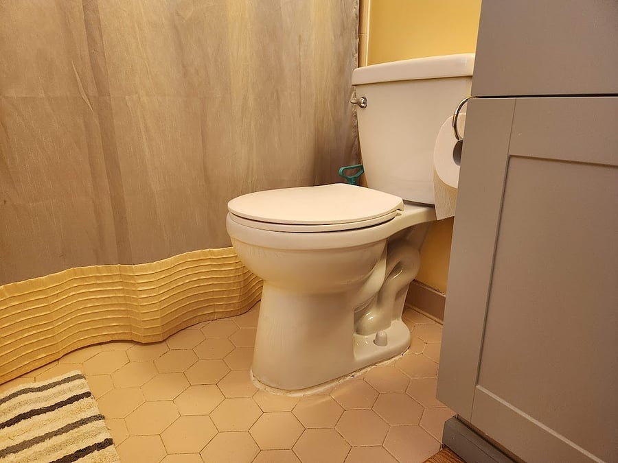 Raised toilet.