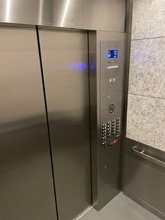 One of the 3 express elevators