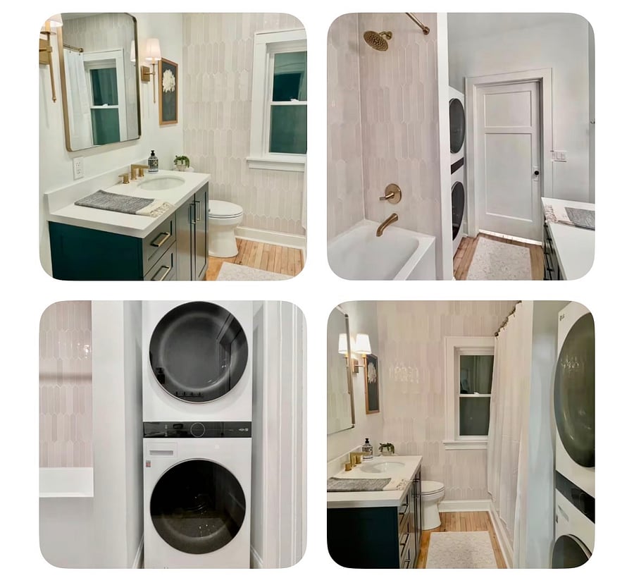 Downstairs bathroom and laundry