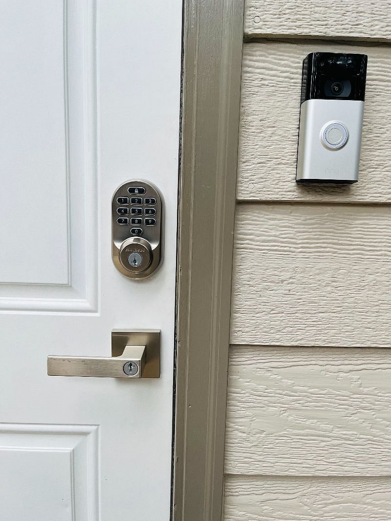 Smart Lock, Ring Video Doorbell, and motion sensing floodlight to ensure guest safety.