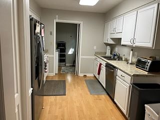 Shared fully stocked kitchen.