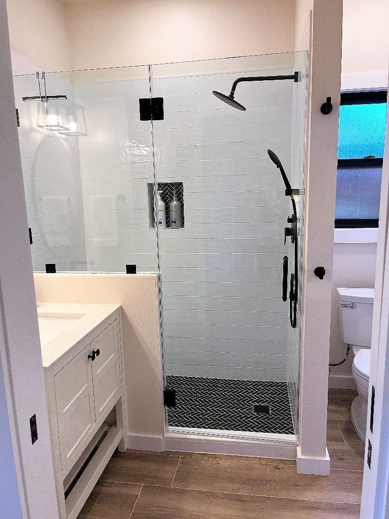Full size bathroom and shower