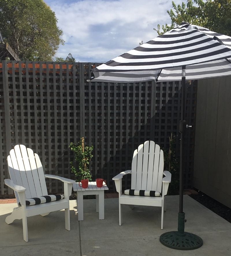 Enjoy morning coffee on the patio