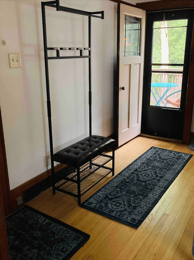 Entry way and front balcony access.