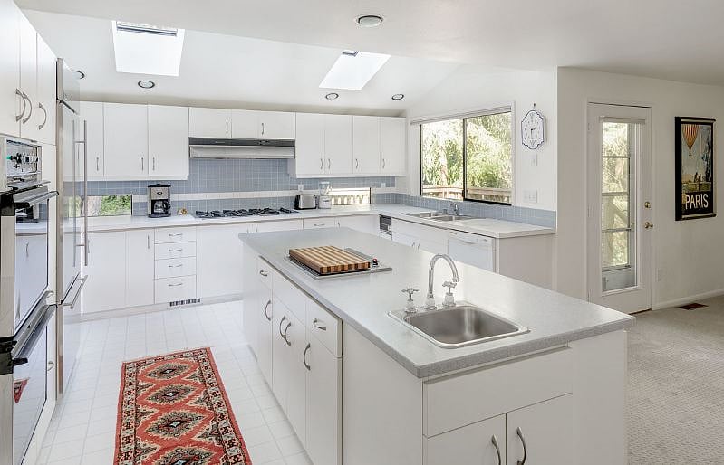 Kitchen with island.