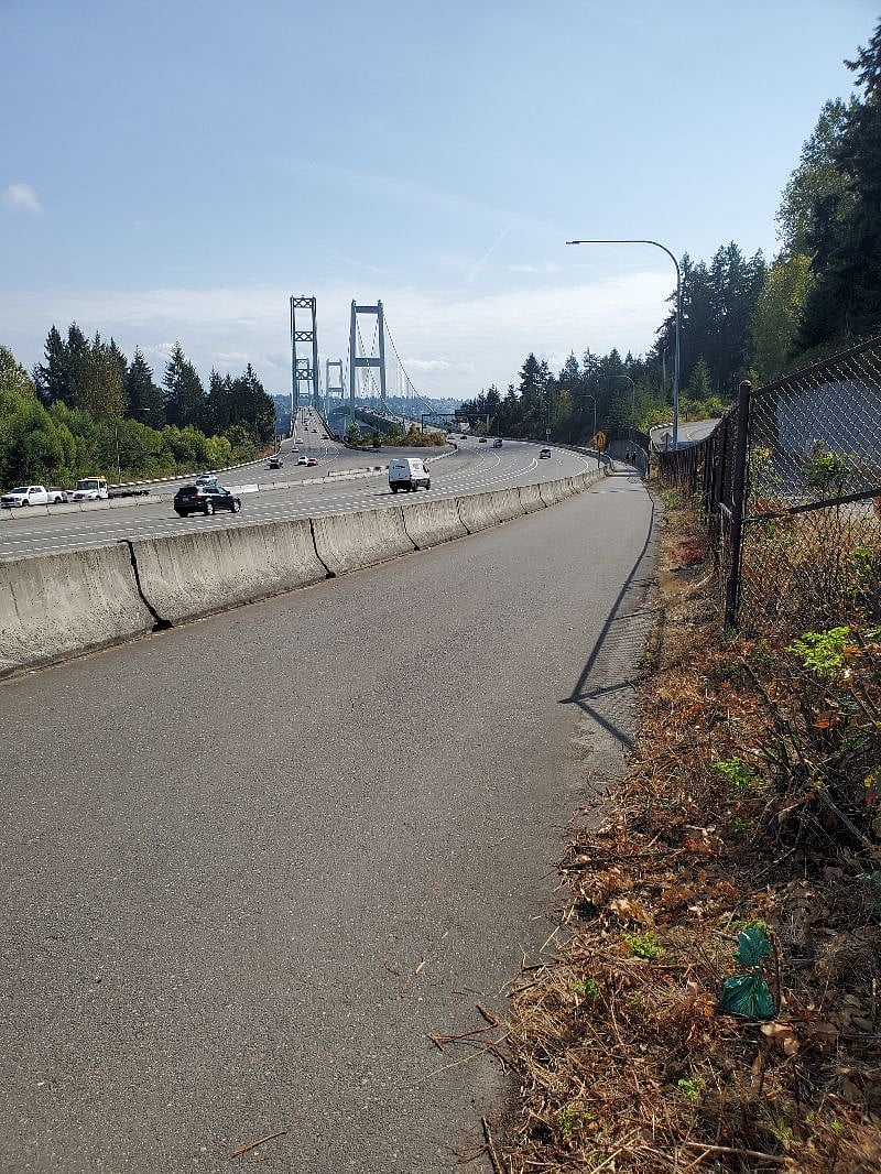 Walking/biking path that goes over the Narrows Bridge