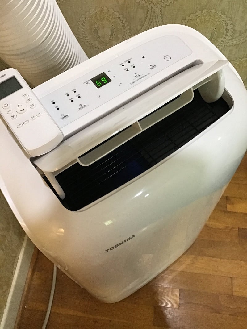 New Toshiba A/C system- 7k btu's. Upstairs has a new breaker box to handle the A/C, microwave ovens, heaters & fridges.