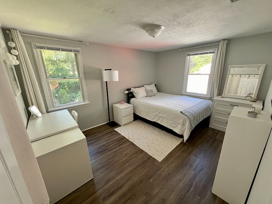 Bedroom with queen-sized bed