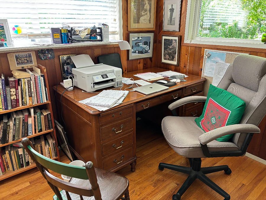 office where I write bilingual kids' books