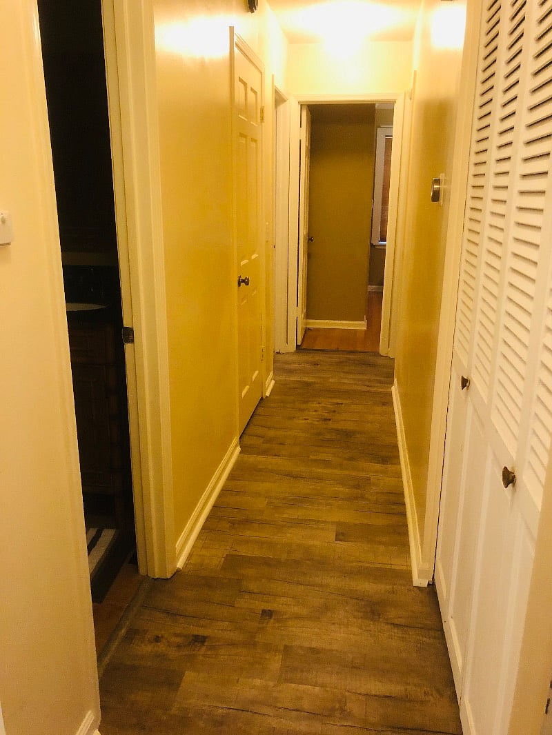Hallway leading to the bedrooms.