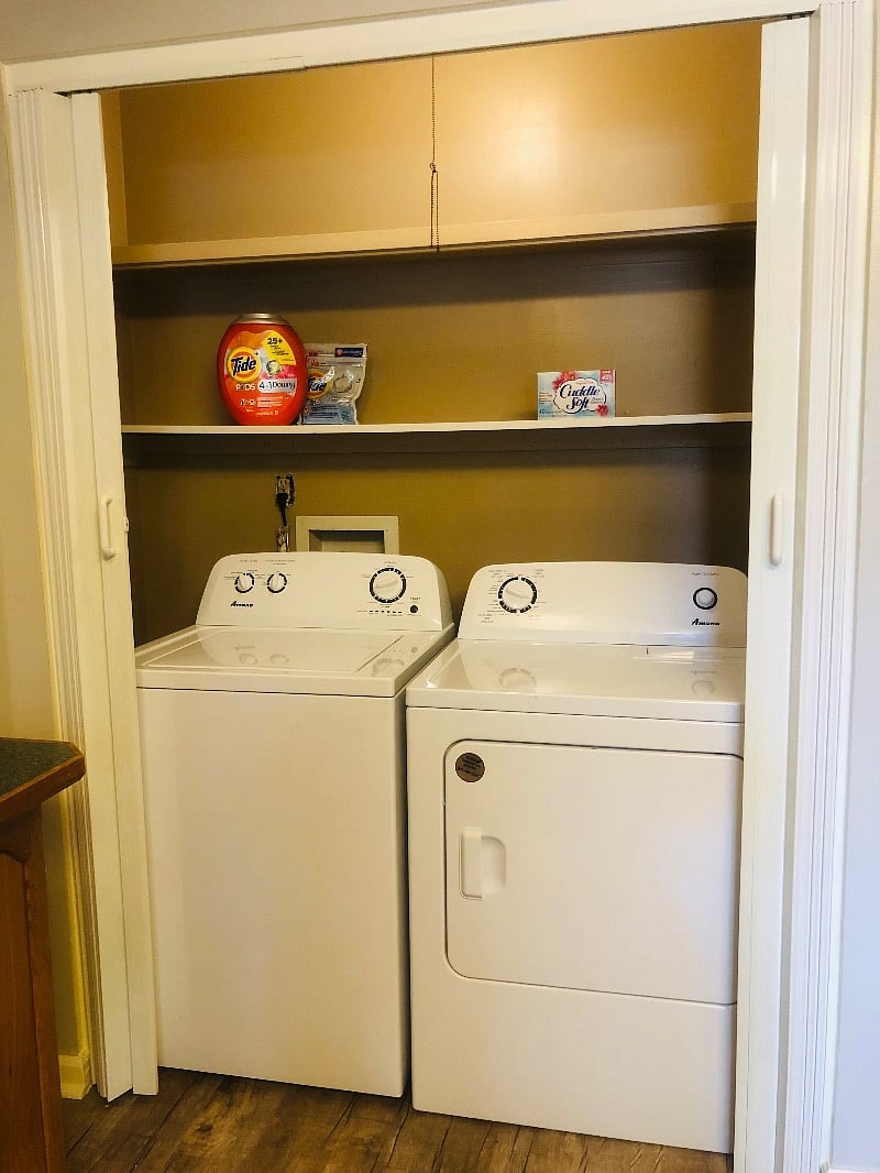 Washer and Dryer in unit.