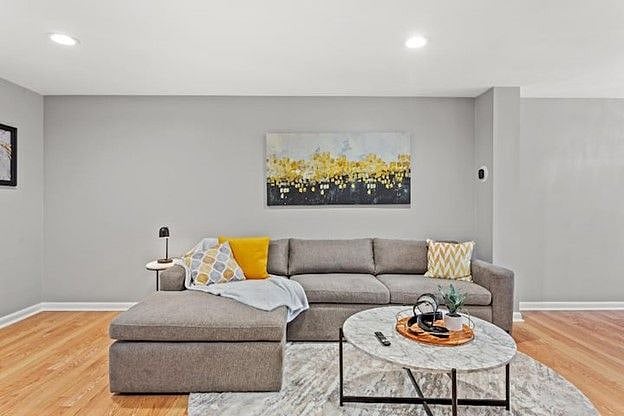 Living Room with 55" 4K TV