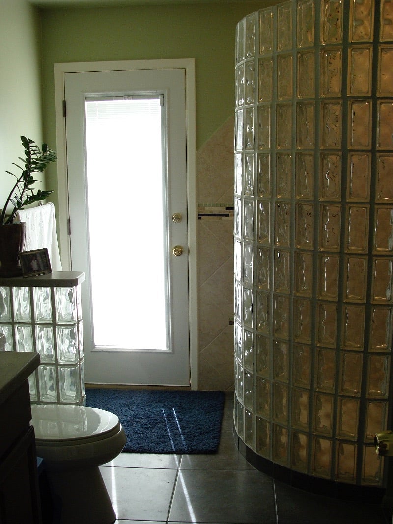 Bathroom with access to backyard