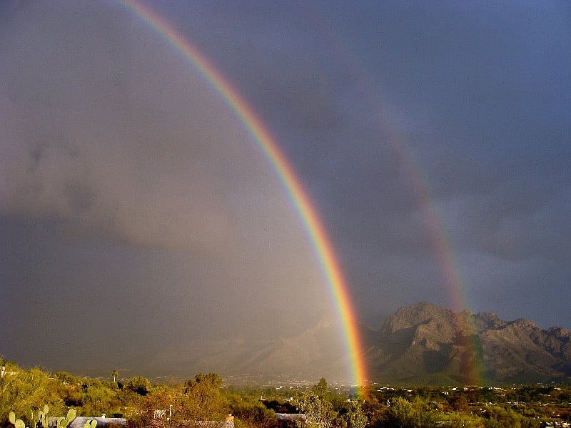 Double rainbows in the Catalinas