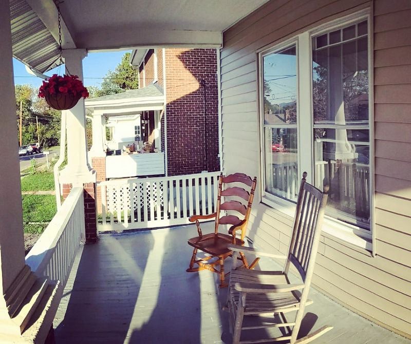 Relax on the front porch rockers