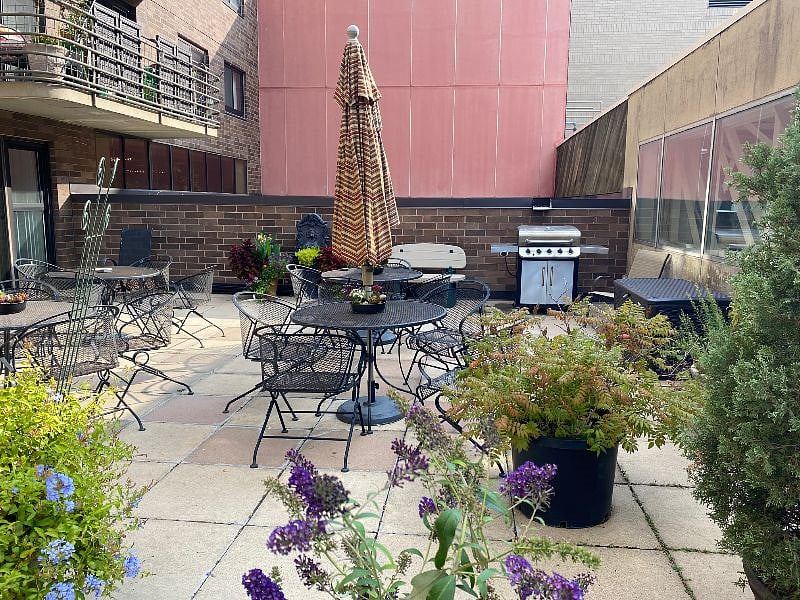 The community deck also has a grill available for barbeque dining!